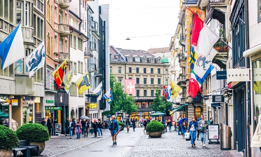 Bahnhofstrasse cảnh đẹp zurich