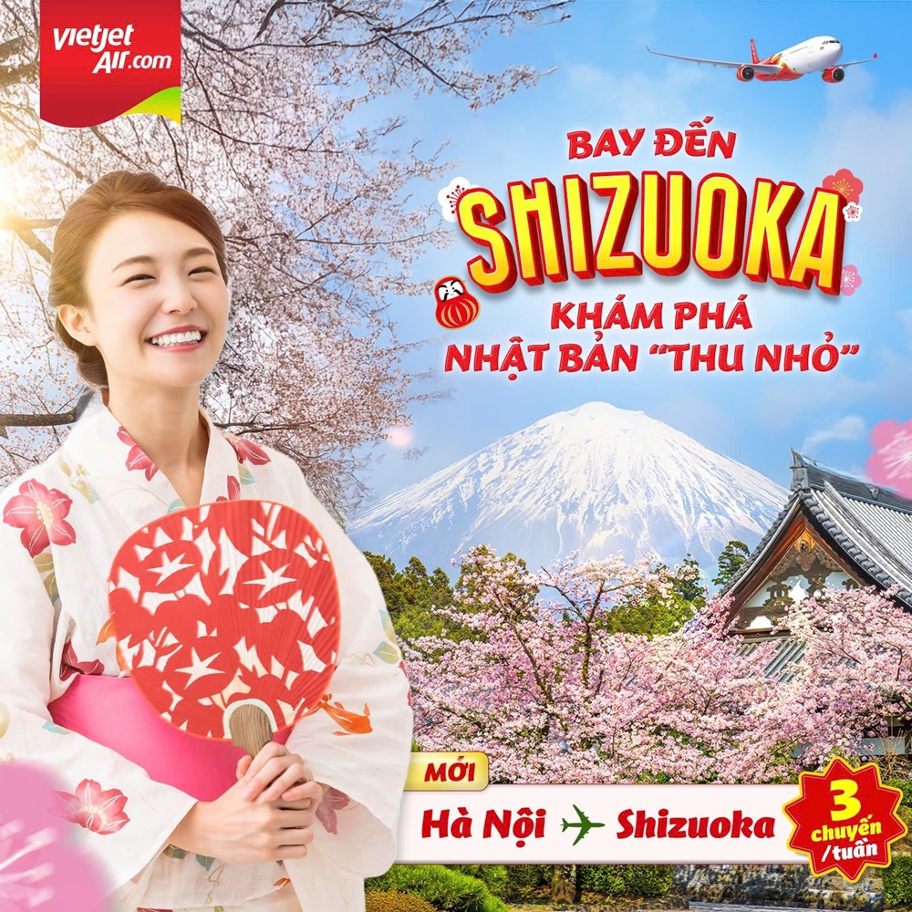 Vé máy bay Hà Nội đi Shizuoka – Khám phá Nhật Bản cùng Vietjet Air