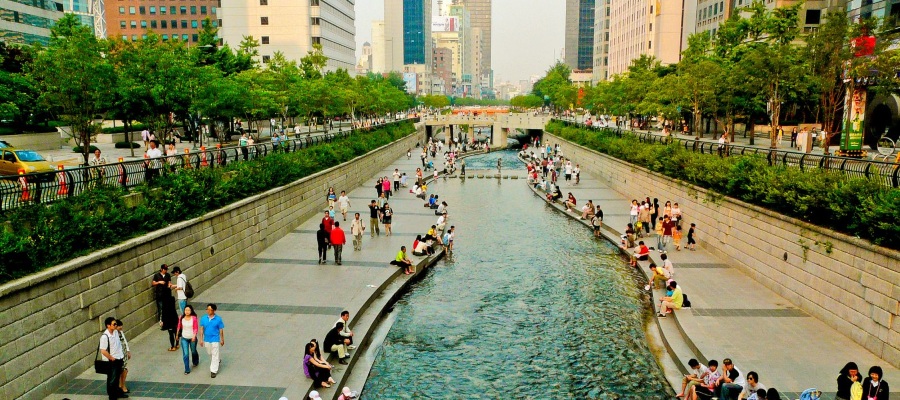 Suối Cheonggyeon du lịch Seoul