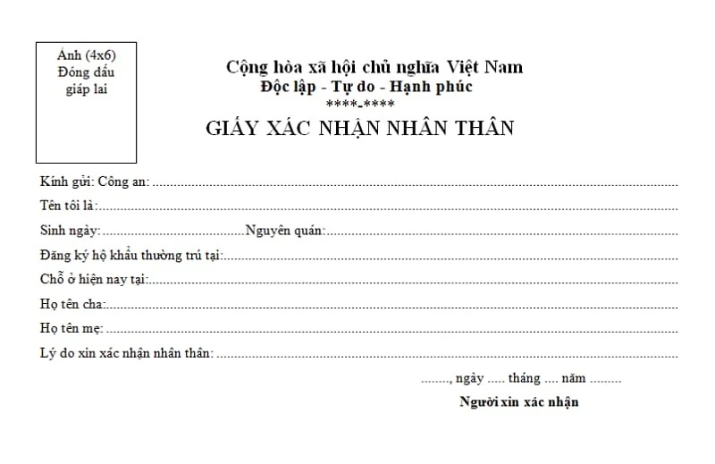 Giấy xác nhận nhân thân đi máy bay là gì?