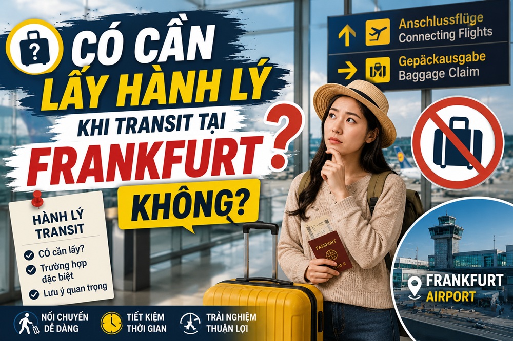 Có cần lấy hành lý khi transit tại Frankfurt không