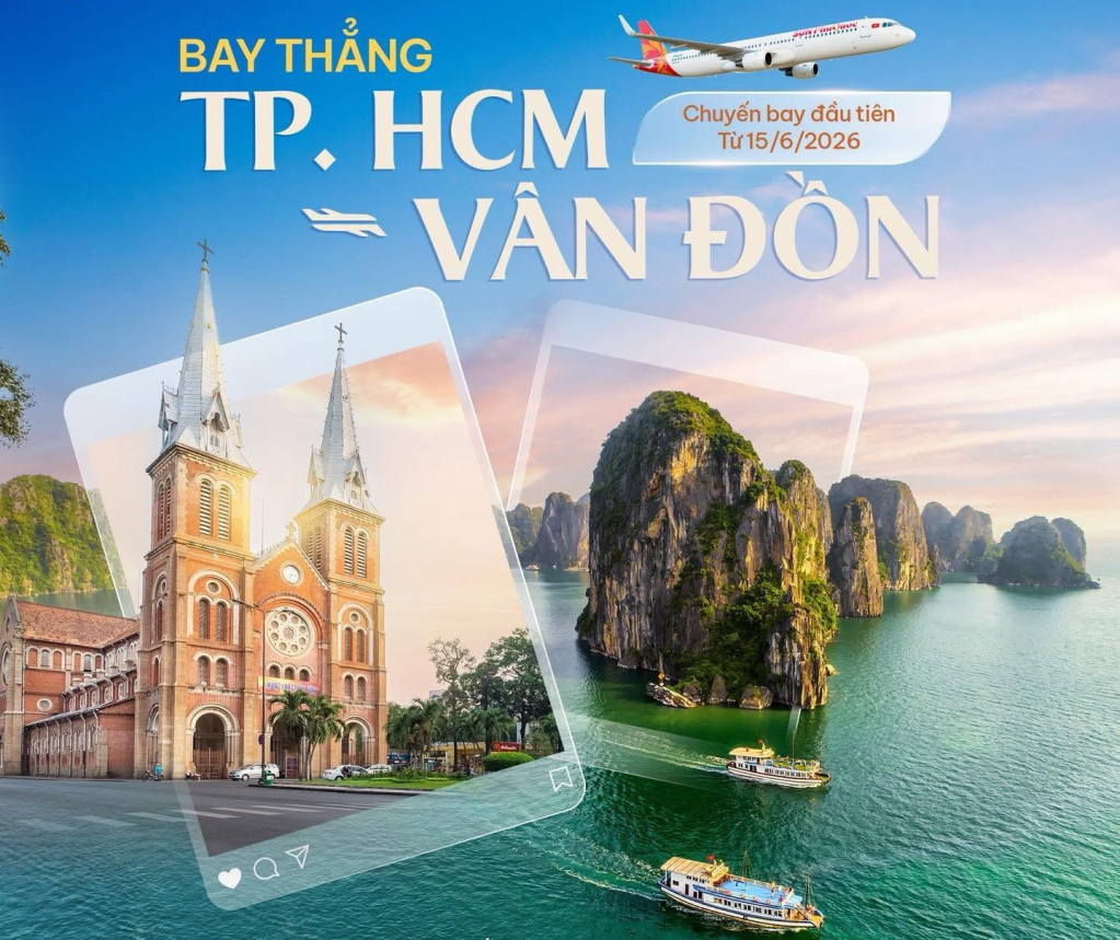 Sun PhuQuoc Airways mở đường bay kết nối TP Hồ Chí Minh – Vân Đồn: Thêm lựa chọn mới cho hành khách năm 2026