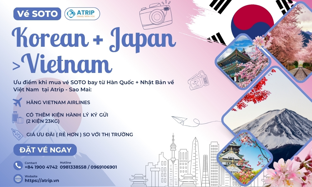 Ưu đãi đặc biệt từ Vietnam Airlines khi đặt vé qua atrip - Sao Mai