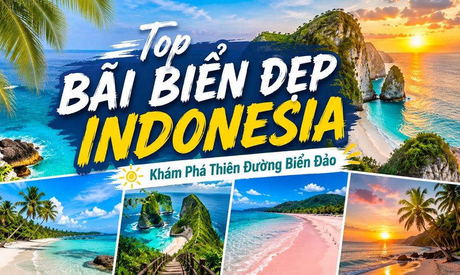 Top bãi biển đẹp Indonesia - 10 thiên đường biển đẹp nhất châu Á