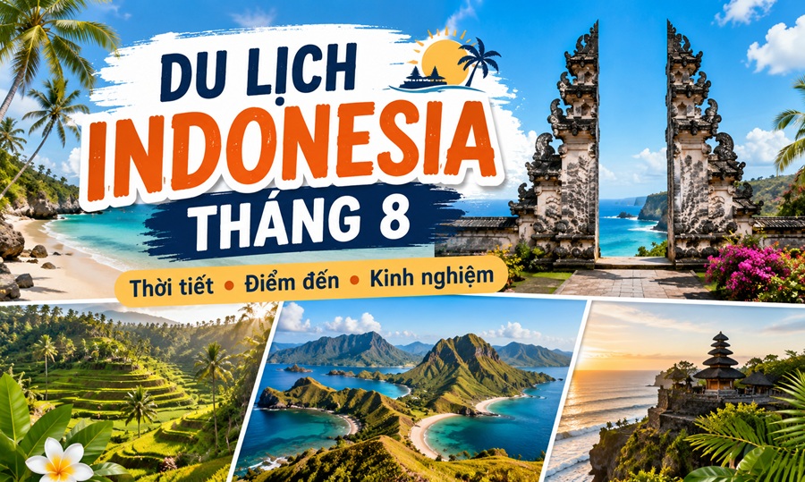 Du lịch Indonesia tháng 8: Thời tiết, điểm đến và kinh nghiệm cần biết