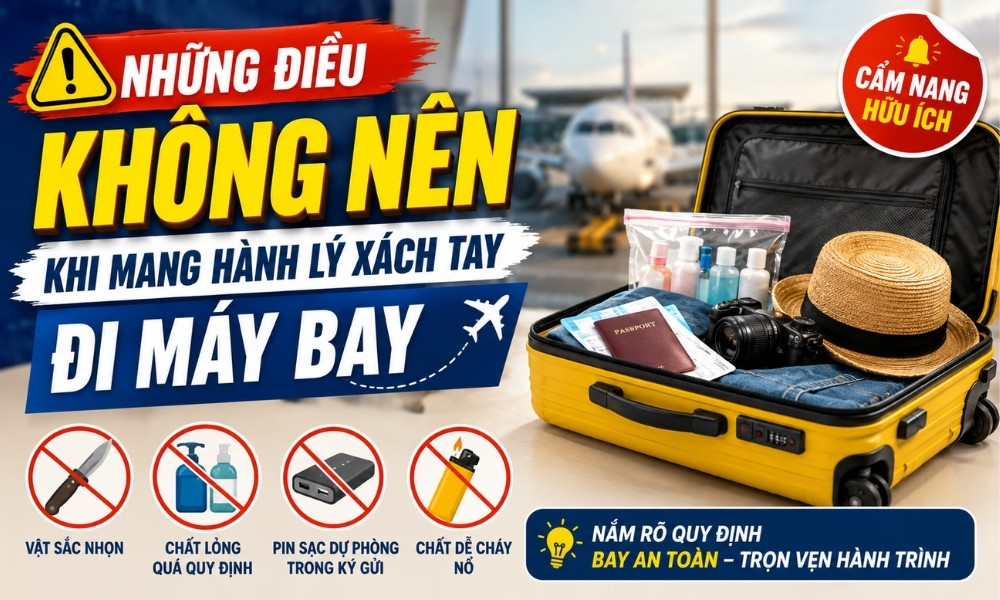 Những điều không nên khi mang hành lý xách tay đi máy bay