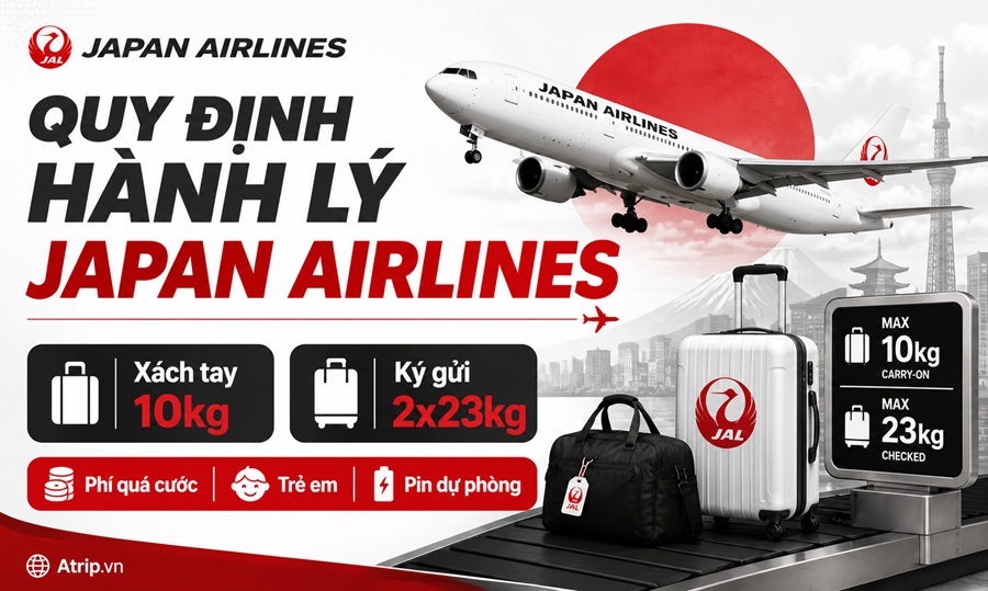 Quy định hành lý Jaban Airlines: Xách tay, ký gửi và phí vượt