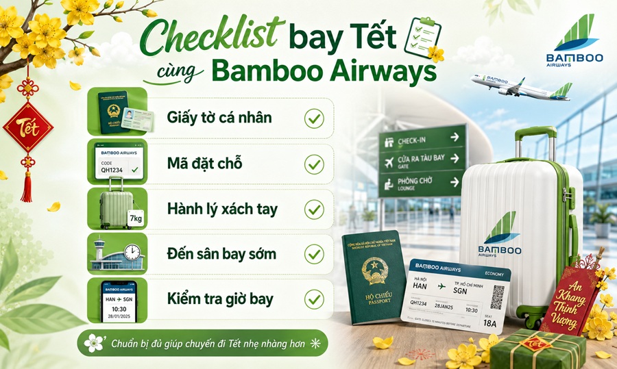 Checklist bay tết Bamboo Airways