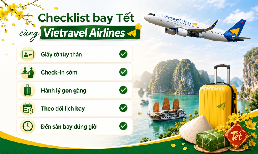 Check List bay tết Vietravel Airlines
