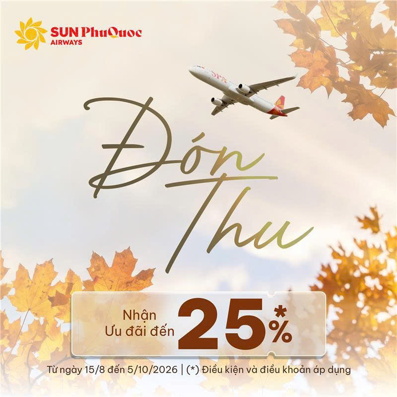 Thông tin chương trình ưu đãi mùa thu Sun PhuQuoc Airways