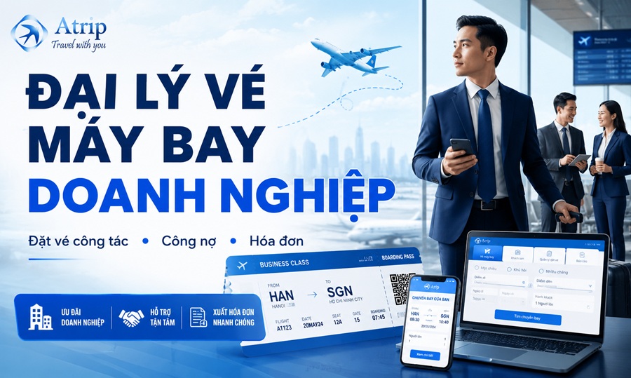 Đại lý vé máy bay doanh nghiệp: Giải pháp đặt vé, công nợ và hóa đơn