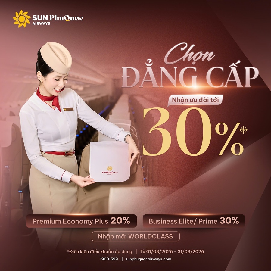 Premium Economy Plus giảm 20%