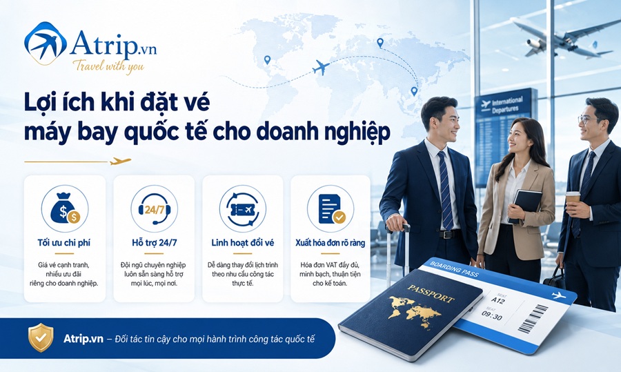 Vé công tác quốc tế khác gì vé du lịch thông thường?