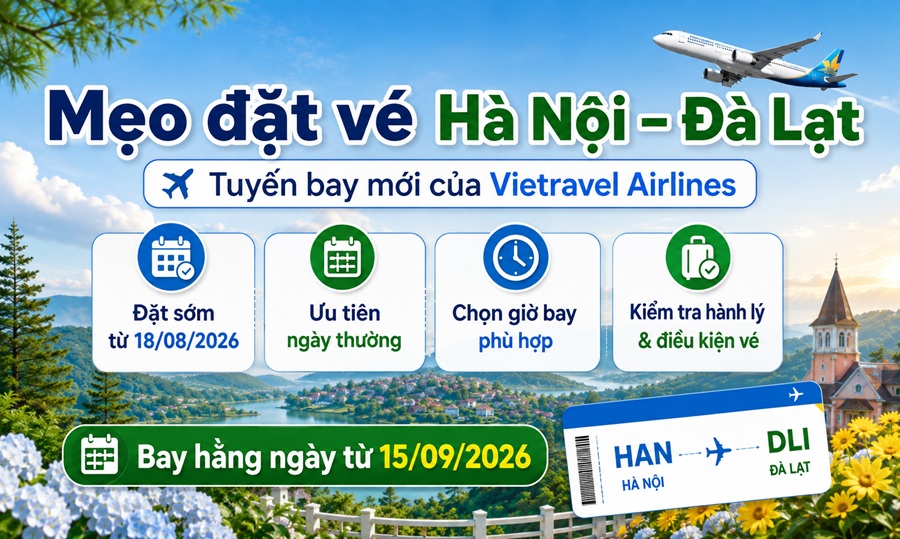 Kinh nghiệm đặt vé Hà Nội – Đà Lạt