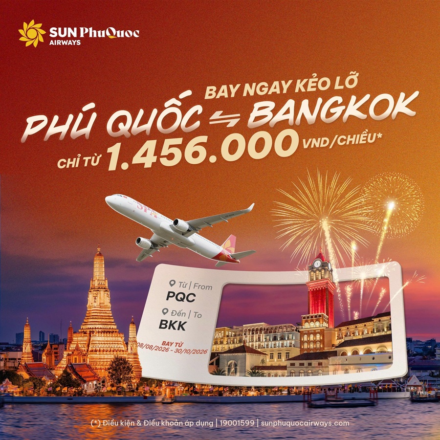 Giá vé Phú Quốc – Bangkok