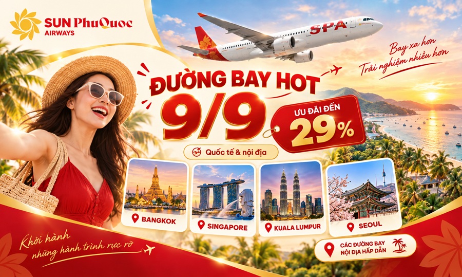 Những đường bay quốc tế được giảm đến 29%