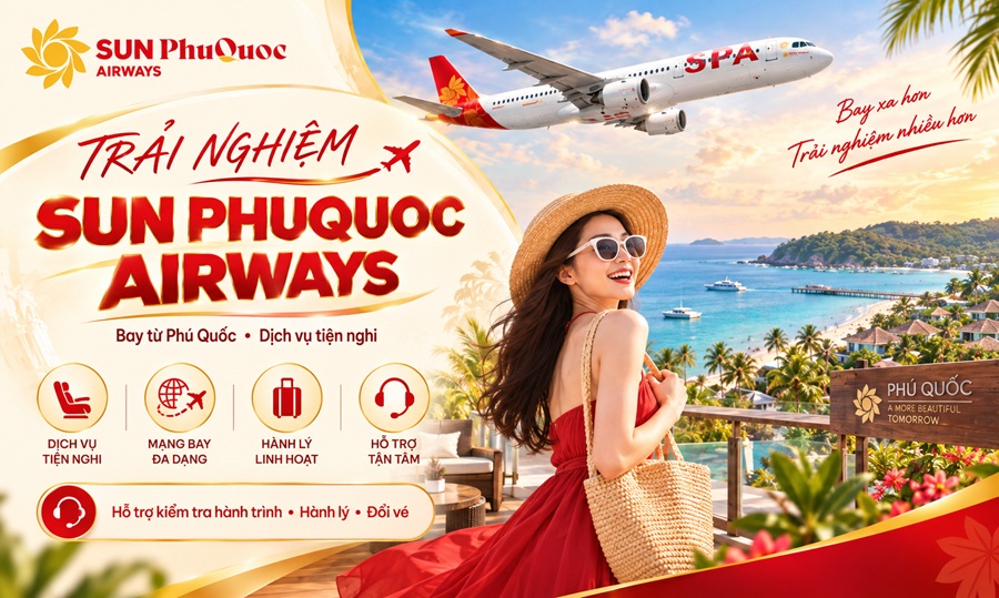 Sun PhuQuoc Airways là hãng hàng không nào?