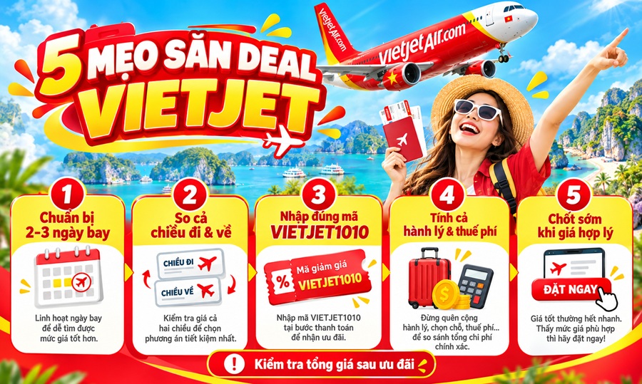 Kinh Nghiệm Săn Vé Vietjet Khuyến Mãi