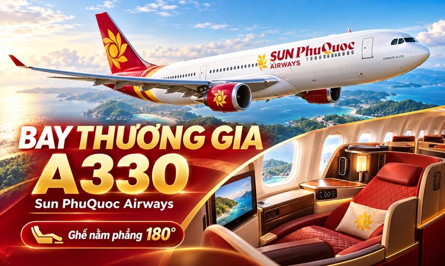 Bay Thương Gia A330 Sun PhuQuoc Airways