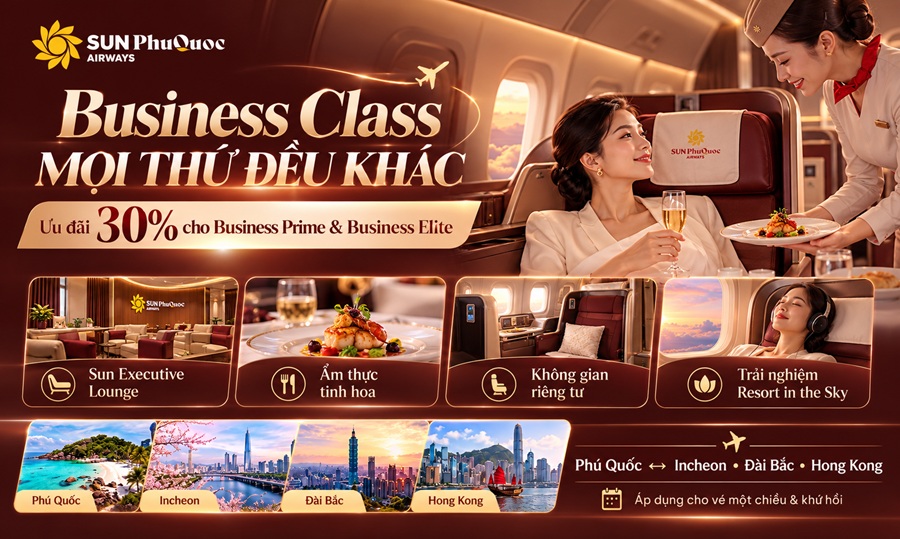 Trải nghiệm Business class Sun Phuquoc Airways