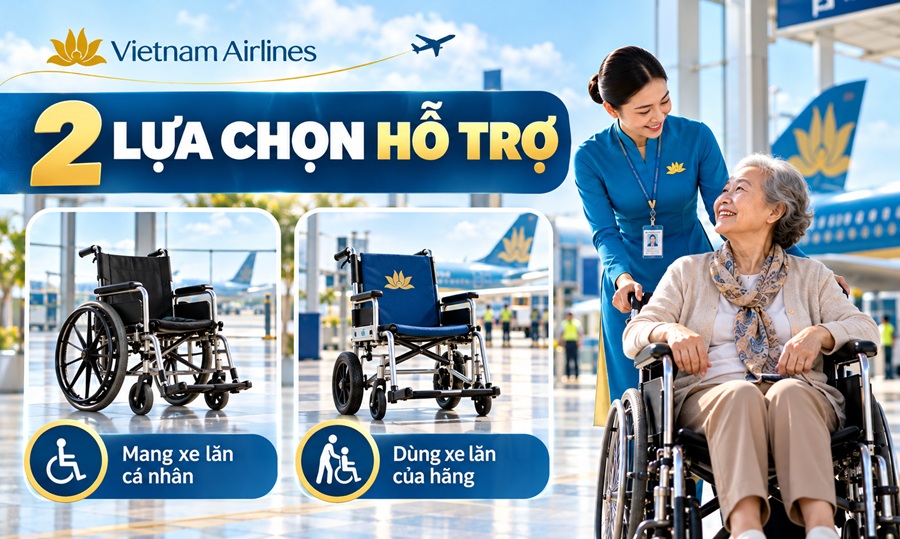 Hai Lựa Chọn Khi Đi Máy Bay Với Xe Lăn