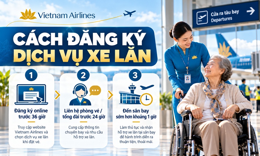 Cách Đăng Ký Xe Lăn Vietnam Airlines