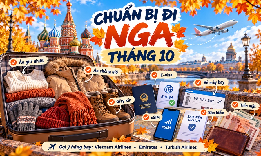 Đi Nga Tháng 10 Nên Mặc Gì?