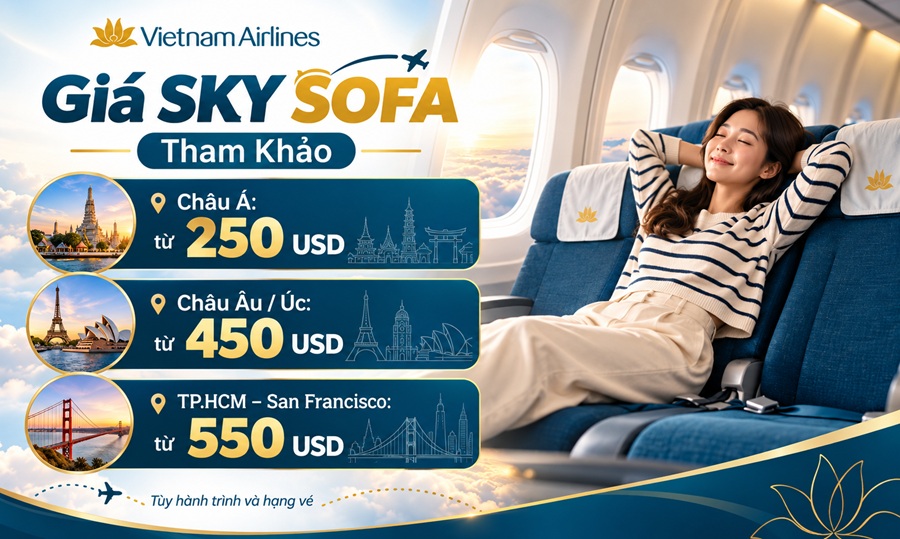 Giá Sky Sofa Vietnam Airlines Bao Nhiêu?