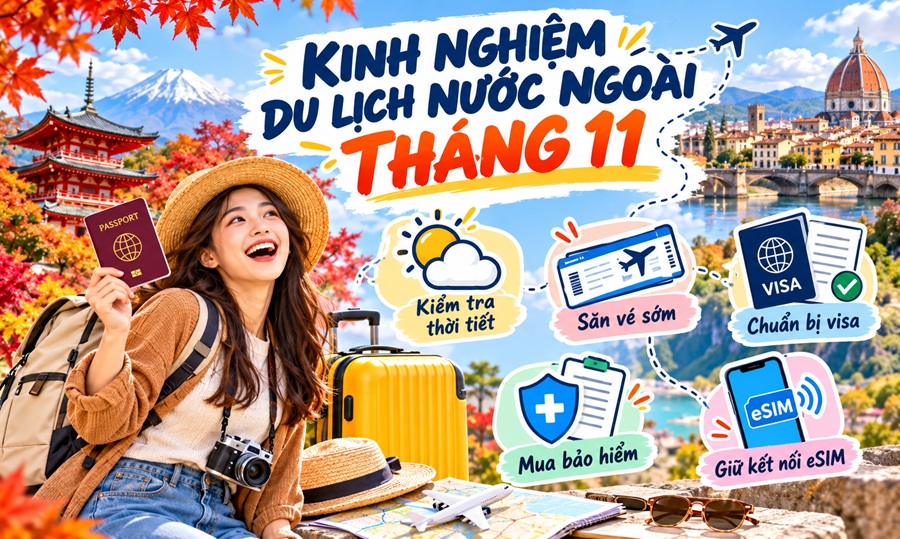 Kinh nghiệm du lịch nước ngoài tháng 11