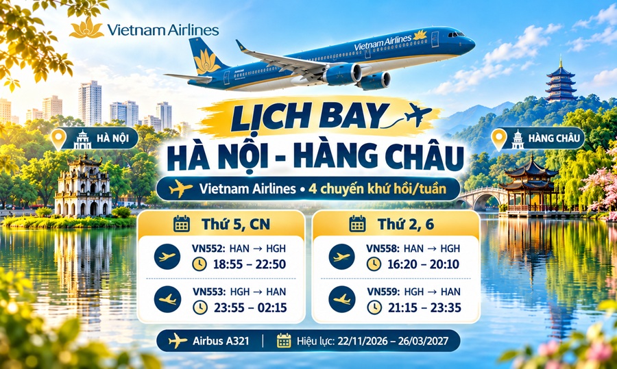 Lịch Bay Hà Nội – Hàng Châu Mới Nhất
