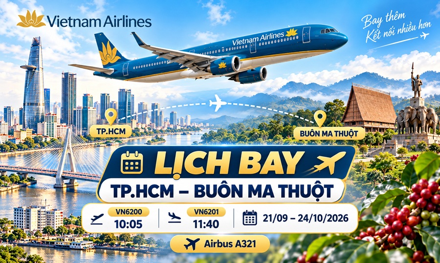 Lịch Bay TP.HCM – Buôn Ma Thuột Mới Nhất