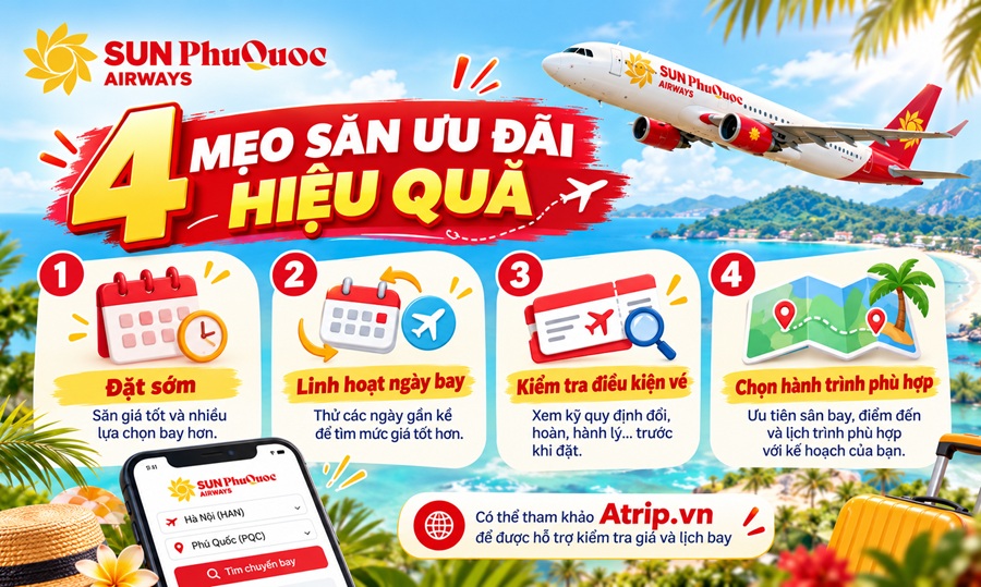 Kinh Nghiệm Săn Vé Sun PhuQuoc Airways Giá Tốt