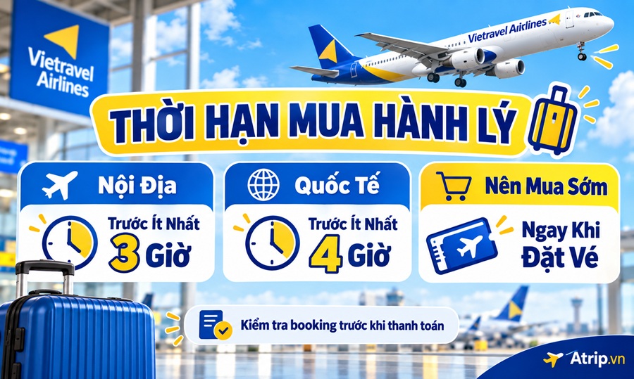 Thời Hạn Mua Trước Hành Lý Ký Gửi Vietravel Airlines