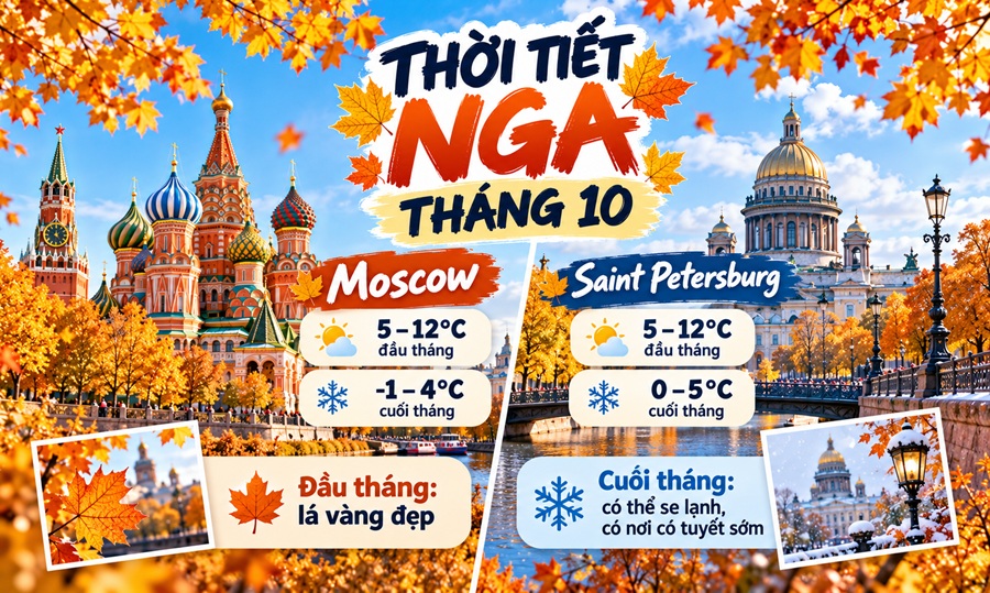 Thời Tiết Nga Tháng 10 Có Lạnh Không?