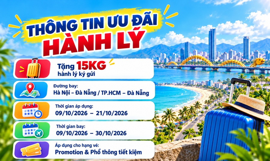 Thông tin ưu đãi hành lý Vietravel Airlines 