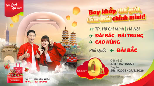 Đặt vé máy bay đi Đài Loan