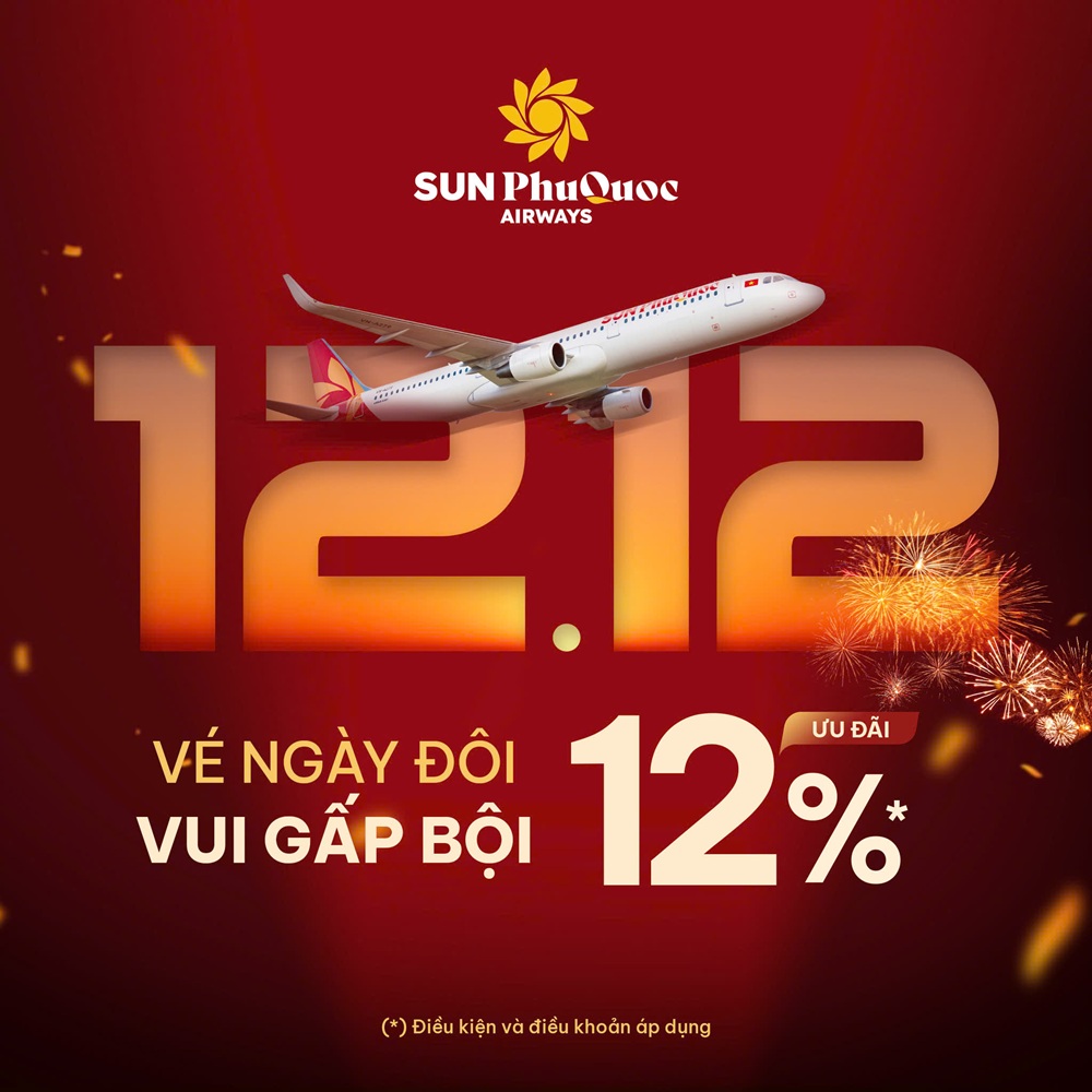 Double Day 12/12 Sun PhuQuoc Airways – Ngày vàng ưu đãi 12%